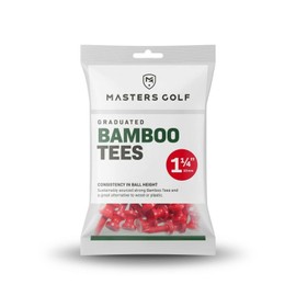 Masters Graduated Bamboo Castle Golf Tees (Red 32mm)