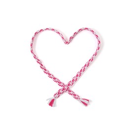 [Kumihida] 2020 Version (2 Thick Colors) Pink Hida Takayama Braid Brand Handmade by Hida Artisans, Cotton