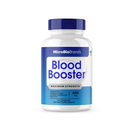 (Microbio Blood Booster, Micro Bio Blood Booster Natural Blood Flow Support Supplement, Micro Bio Brands Pills Advanced Microbiobrands Maximum Strength Support Formula (60 Capsules)