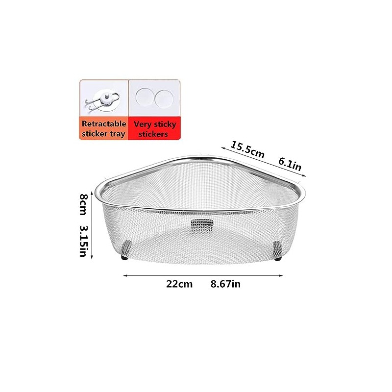 Kitchen Triangle Sink Strainer, Corner Sink Strainer, Multifunction Sink Drain