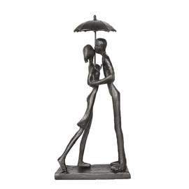 Luwint Escultura Estatua de Parejas de Hierro, Estatua de Figura de Amor Apasionado, Adorno de Metal Regalos para Aniversario de Bodas, Decoración Romantica de Hogar & Oficina Escultura Hierro Pareja