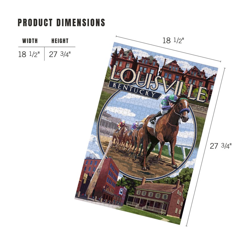 Lantern Press Louisville, Kentucky, Montage Scenes 1000 Piece Jigsaw Puzzle