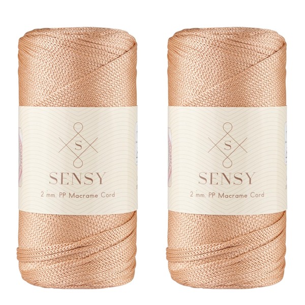 2 Pack of Sensy Premium 2mm 251 Yards Polyester Rope