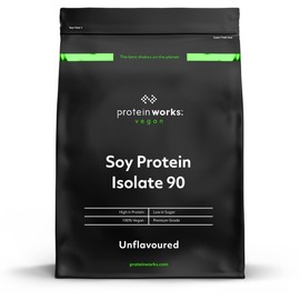 Protein Works Soy Protein 90 (Isolate) Protein Powder | 100% Plant-Based | Low Fat | No Added Sugar | Gluten-Free | Unflavoured | 500 g