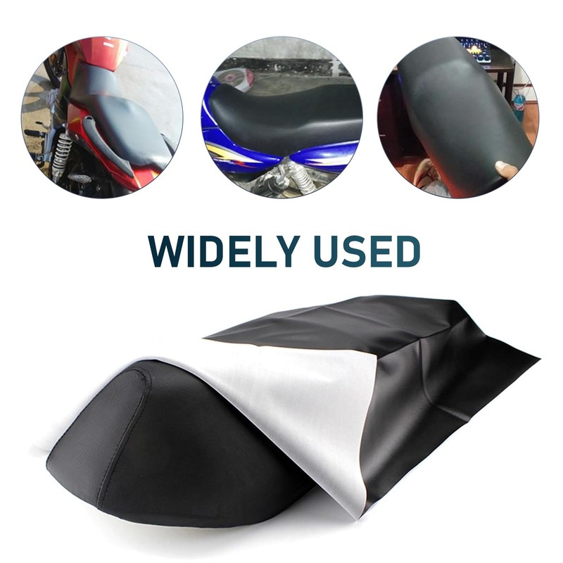 lekiliky Motorcycle Seat Cover, Soft Smooth Elastic DIY Leather Cover,
