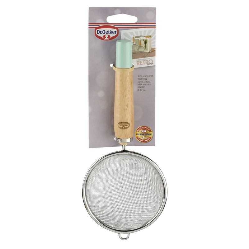 Dr. Oetker 4617 Retro Sieve with Wooden Handle, 10 x