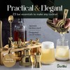 Barillio Gold Bartender Kit - Stainless-Steel Cocktail Shaker Set w/Bamboo