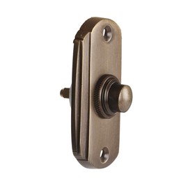 STALLION HARDWARE Brass Bell Push Button Vintage Decorative Push Doorbell with Easy Installation (1, Antique Brass)