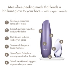 GESKE | SmartAppGuided™ Touchless Magnetic Peeling Mask 5 in 1 | Magnetische Gesichtsmaske | Entfernt Unreinheiten | Facemask | Porenreinigung | Pflege für Frauen & Männer | Gesichtsmasken