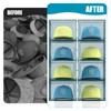 SCAVATA Hat Organizer Box, Stackable Clear Baseball Caps Holder Box