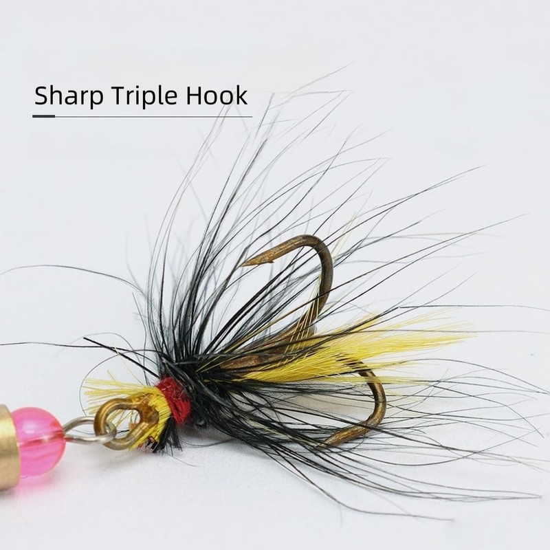 KINGFOREST 12pcs Fishing Lures Spinnerbait for Bass Trout Salmon Walleye