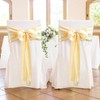 2PCS Champagne Satin Table Runner 12 x 108 Inch Satin