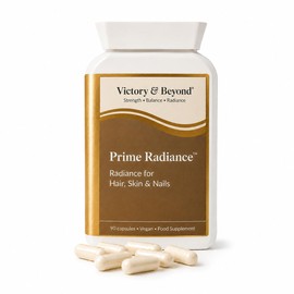 Victory & Beyond Prime Radiance – Hair Skin & Nails Supplement for Women – Vegan Collagen Formation Complex with Biotin, Hyaluronic Acid, Zinc & Vitamin C – 90 Capsules Made in the UK