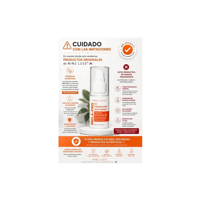 Nine Less Suero De Ácido Tranexámico Al 5% Mela-pro 30