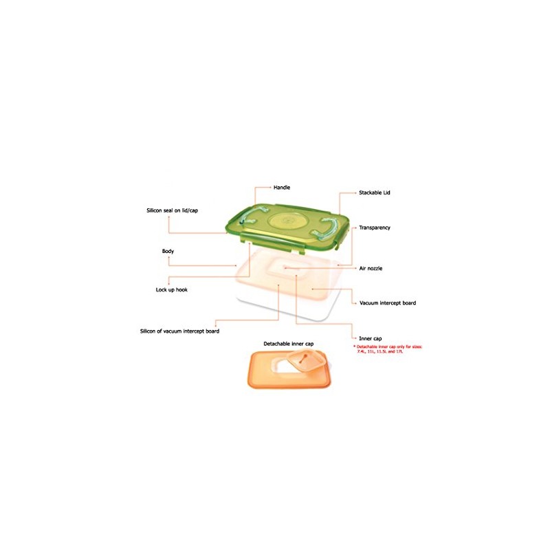 e-jen Probiotic Kimchi Sauerkraut Fermentation Container with Vacuum Lid Stoneware