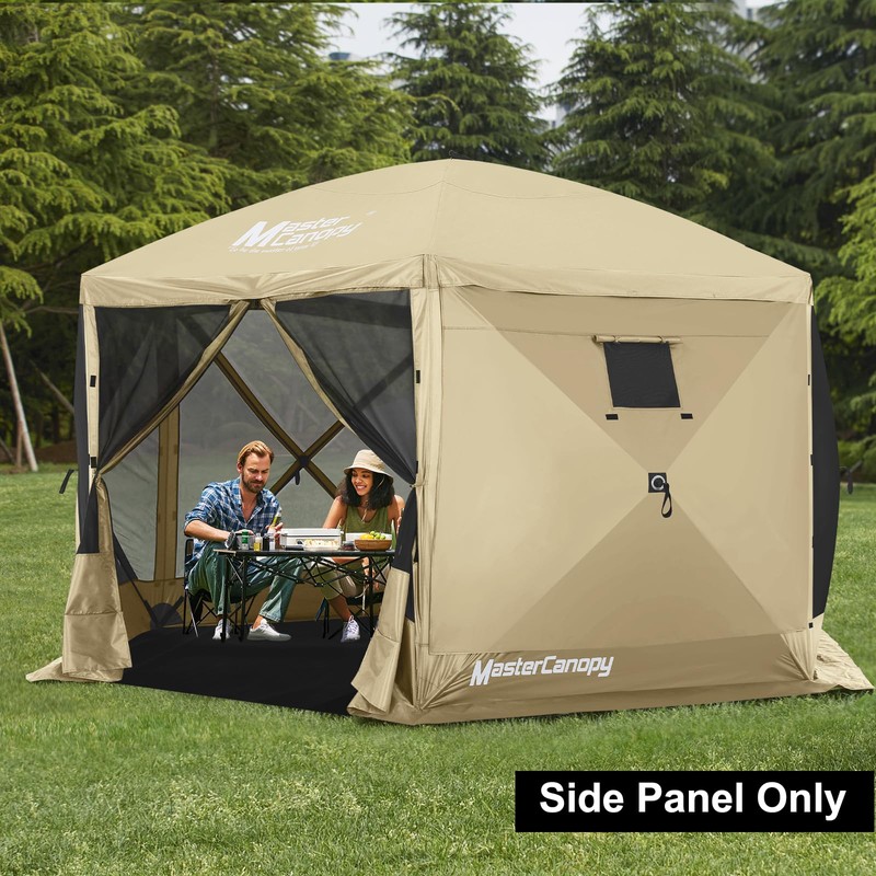 MASTERCANOPY Shelter Side Panel with Window (10x10,Beige)
