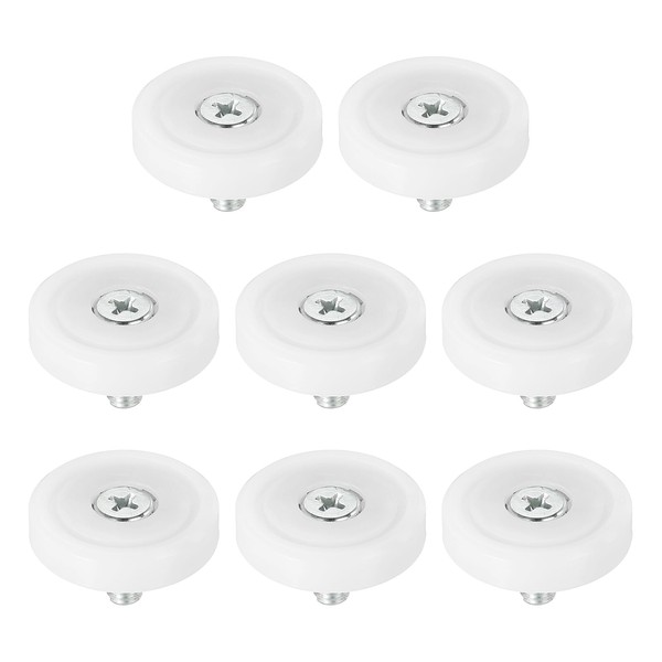 PATIKIL 29mm Drawer Rollers, 8 Pack Plastic Drawer Pulley Replacement