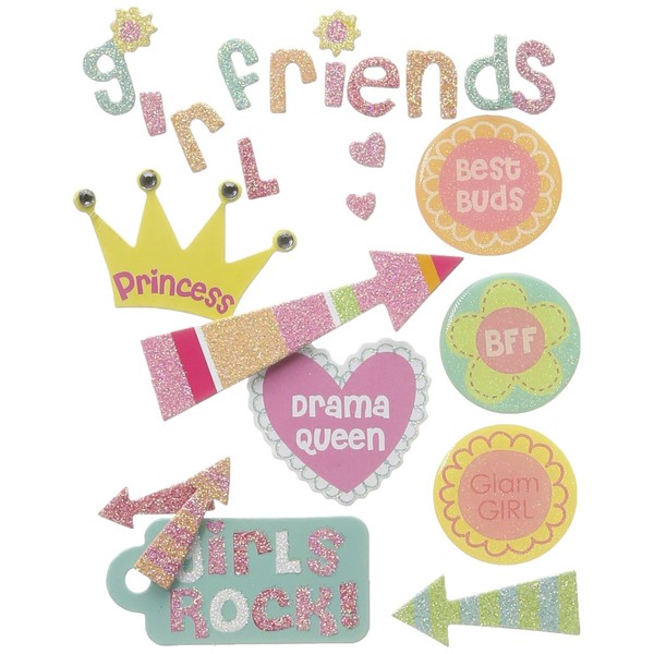 Me and My Big Ideas Soft Spoken Themed Embellishments, Girlfriends