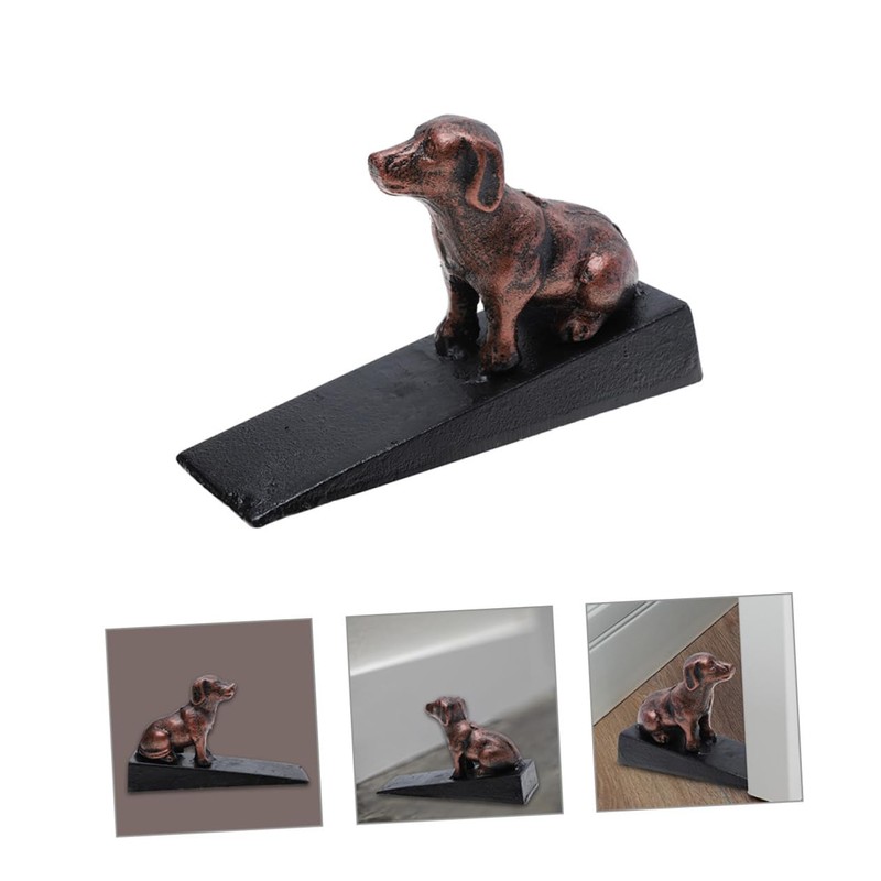 COHEALI Heavy Duty Cast Iron Door Stop Dog Ornament Prevents