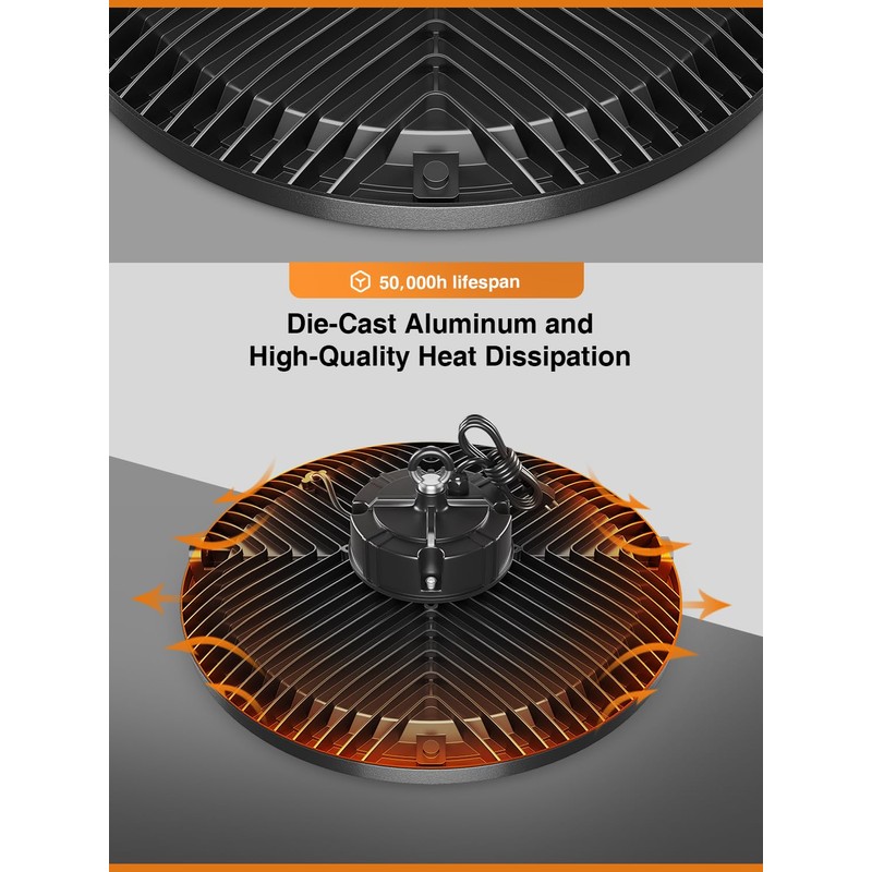 UFO LED High Bay Light 250W 6 Pack ,37500LM 5000K