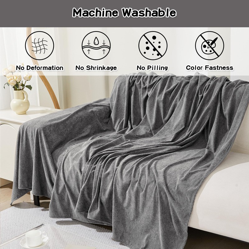 MEETSKY Couch Cover for 3 Cushion Sofa Washable, Cat Scratch