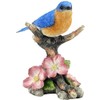 US 4.88 Inch Bluebird on Branch with Flowers Decorative Figurine,