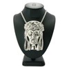 NYFASHION101 Large Size Jesus Pendant with 4mm 36" Franco Chain
