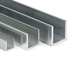 Aluminium U-profile AlMgSi05, H x W x H x S 50 x 50 x 5 mm, length: 25 mm (2.5 cm), cut to size