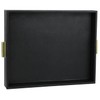 HofferRuffer Extra Large Serving Tray with Handles, Elegant Faux Leather