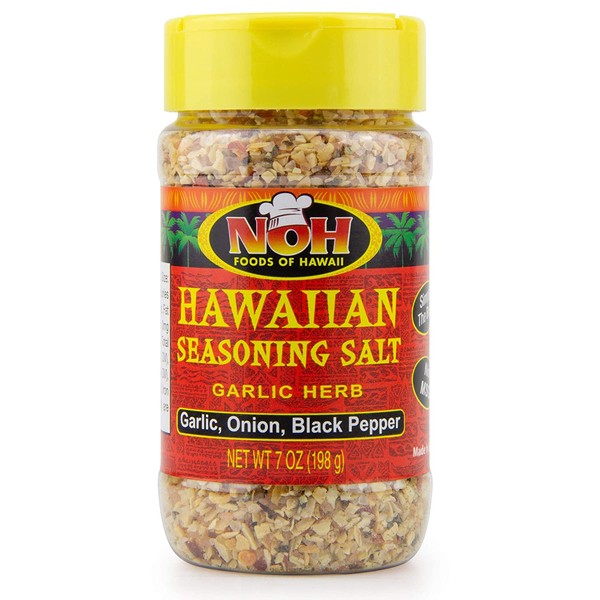 NOH Foods of Hawaii Hawaiian Seasoning Salt (Garlic Herb (Garlic, Onion, Black Pepper), 7 Ounce)