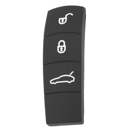 EMSea Car 3-Button Remote Key Rubber Pad, Compatible with Panamera, Car Remote Control, Button Pads, Replacement Key Shell, Protective Film, Black
