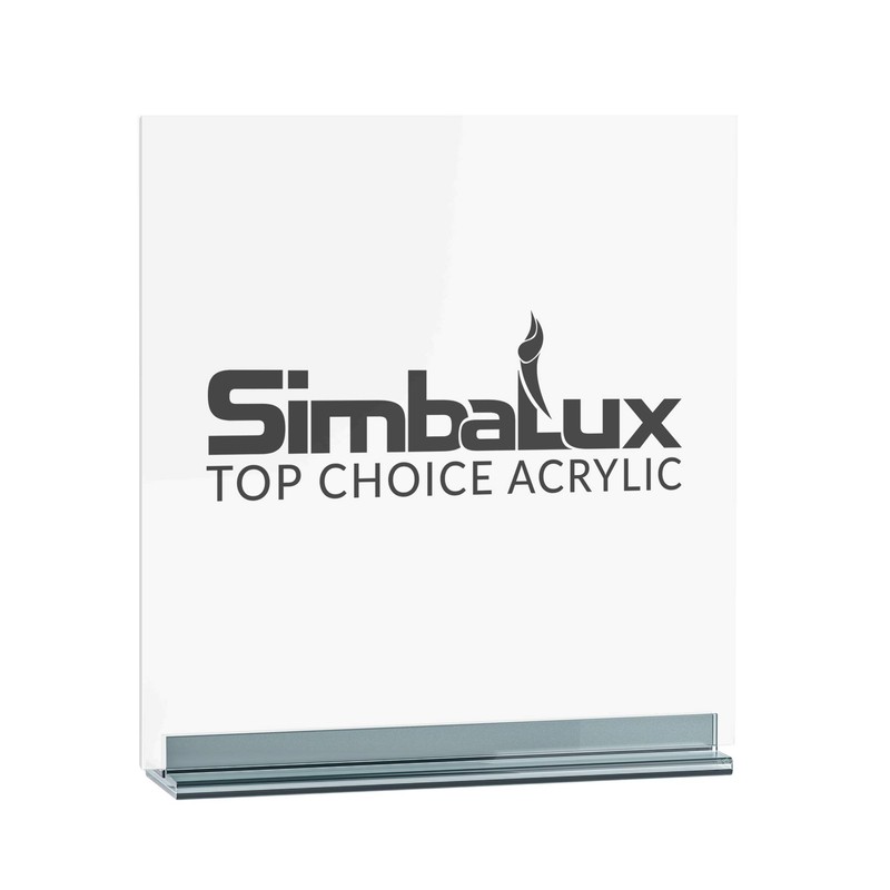 SimbaLux Acrylic Sheet Clear Cast Plexiglass 12” x 12” Square