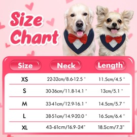 FUAMEY Dog Tuxedo,Formal Dog Wedding Bandana Dog Collar with Bow Tie Dog Birthday Costume Adjustable Pet Party Tux Dog Wedding Attire,Dog Valentines Outfit Cosplay for Small Medium Large Pets Blue XS