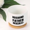 DecStic Husband Father Hero Ceramic Planters Bible Verse Planters for