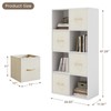 8 Cube Storage Organizer - Solid Wood Bookshelf with 4
