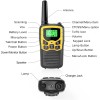 MOICO 4 PACK Long Range 100 mile Walkie Talkie Two
