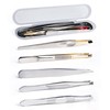 MEGAVOW 5 Pcs Tweezers for Facial Hair Remover, Professional Stainless