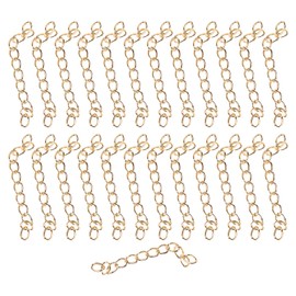 5cm Extender Chain, Smooth Tail Extender 25Pcs for Necklaces for Anklets for Women