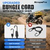 36 Inch Adjustable Bungee Cords with Hooks, 6 Pcs Black
