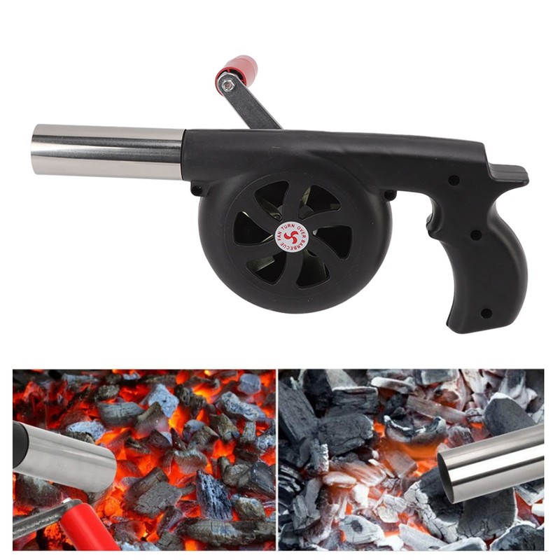 Hand Crank BBQ Blower Lightweight Portable ABS Barbecue Fan for