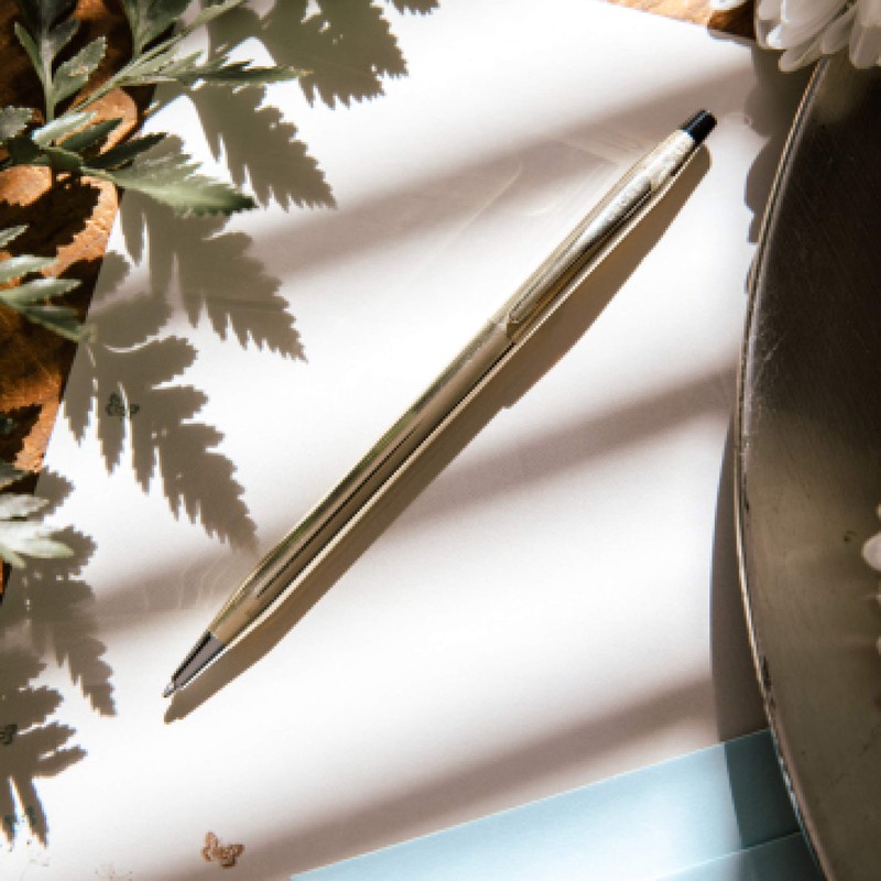 CROSS Classic Century Titanium Grey PVD Ballpoint Pen with Micro-knurl