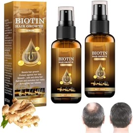 Moonbiffy Biotin Premium Hair Growth Serum for Thicker, Longer & Stronger Hair (2PCS)