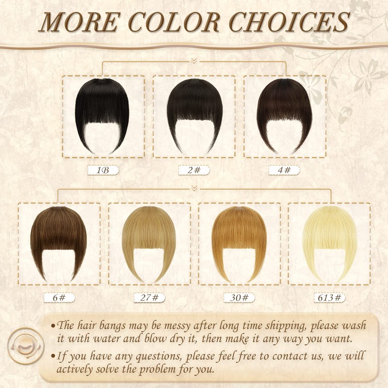 Sofeiyan Bangs Clip-In 100% Remy Real Hair Fringe Bangs, One