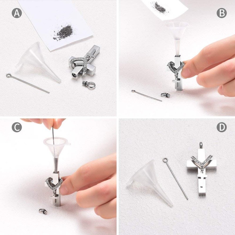 Minicremation Cremation Jewelry for Ashes Cross Urn Necklace for Women