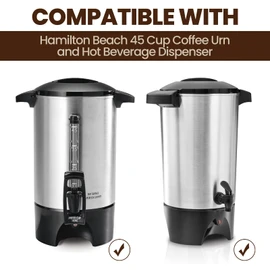 Paper Coffee Filters Compatible with Hamilton Beach Coffee Maker, 100 Pcs White Perforated Disposable Filters for Hamilton Beach 45 Cup
