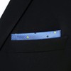 S&W SHLAX&WING Dots Blue Azure Pocket Square for Suit Mens
