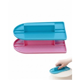 RAVNIX Lisciatore Smoother per Torte 2 Pezzi Rosa e Blu, per Fondente, Crema al Burro e Glassa, Kit Pasticceria Professionale per Decorazioni e Finiture Perfette