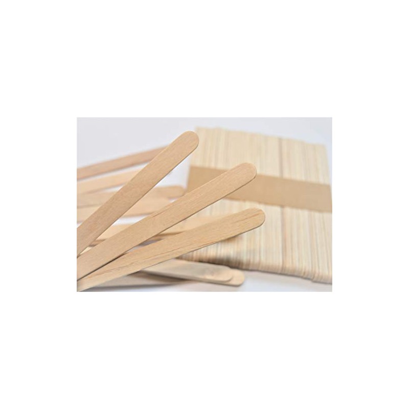 200 Small Natural Wooden Lolly Craft Sticks Normal Ice Cream