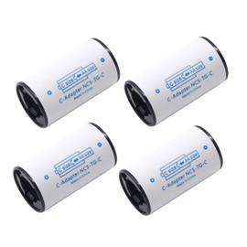 LAMPVPATH (Pack of 4) C Size Battery Adapter, AA to C Battery Adapter Converter Spacer