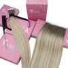 YoungSee Tape in Hair Extensions Balayage Ash Blonde Ombre Platinum